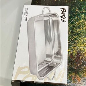 Parini Silver Stainless Steel Baking Pan